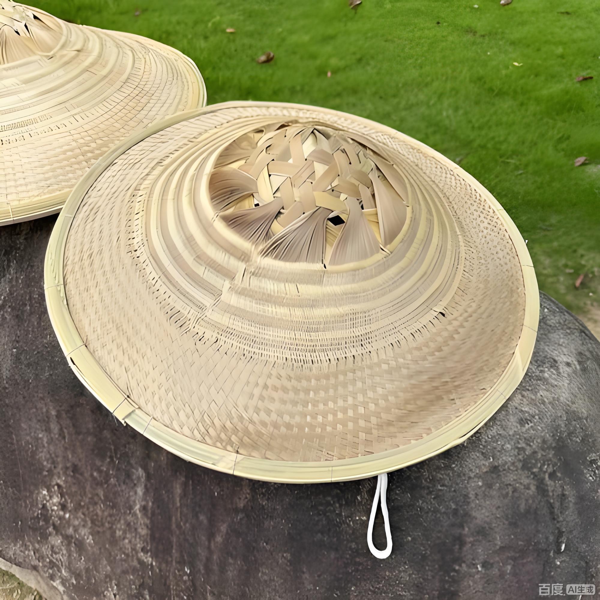Custom designed bamboo conical hat