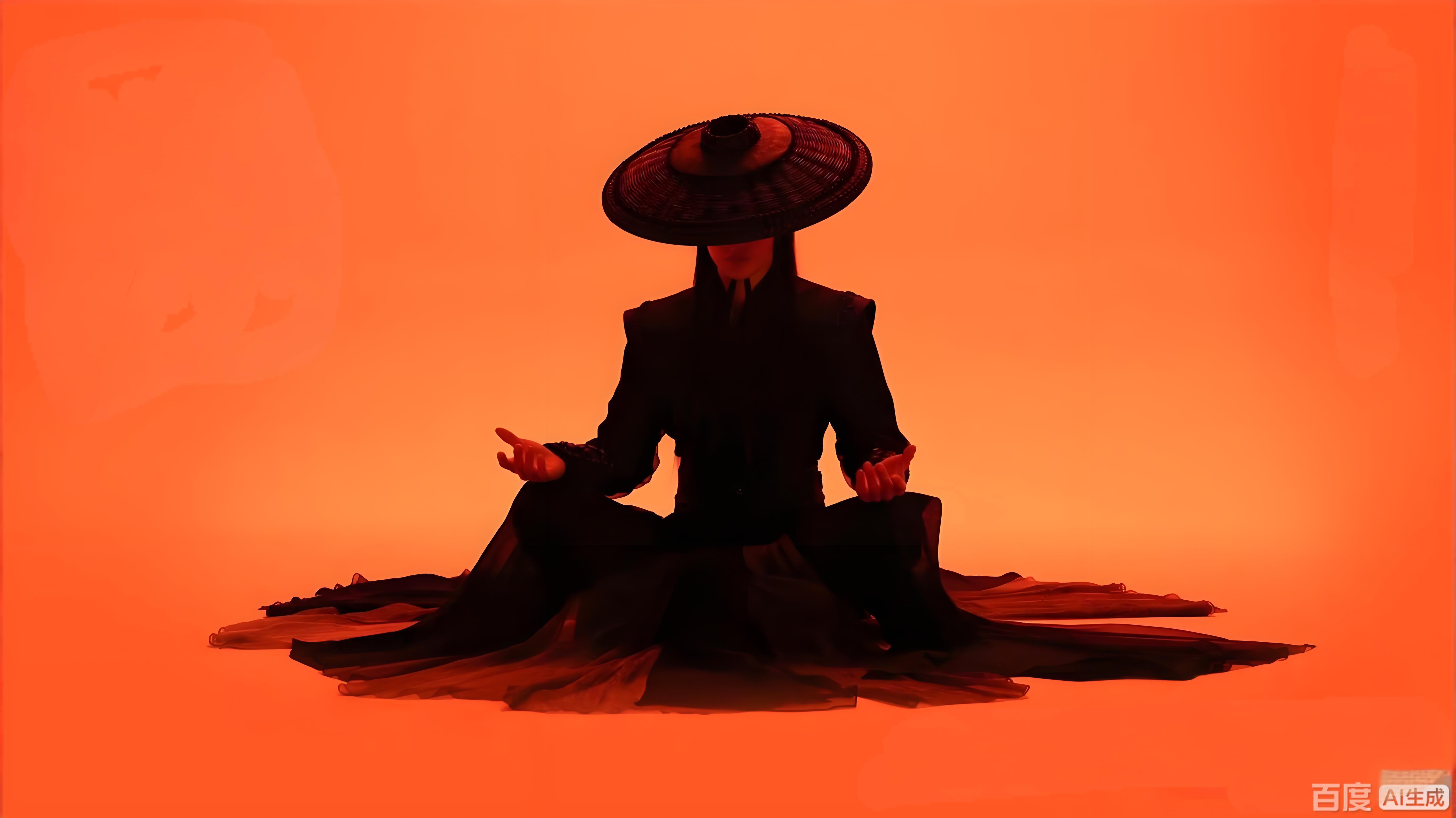 Traditional conical hat with symbolic patterns