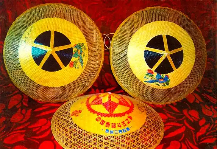 Decorative conical hat with patterns